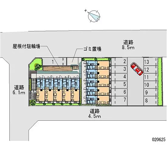 ★手数料０円★八潮市二丁目 月極駐車場